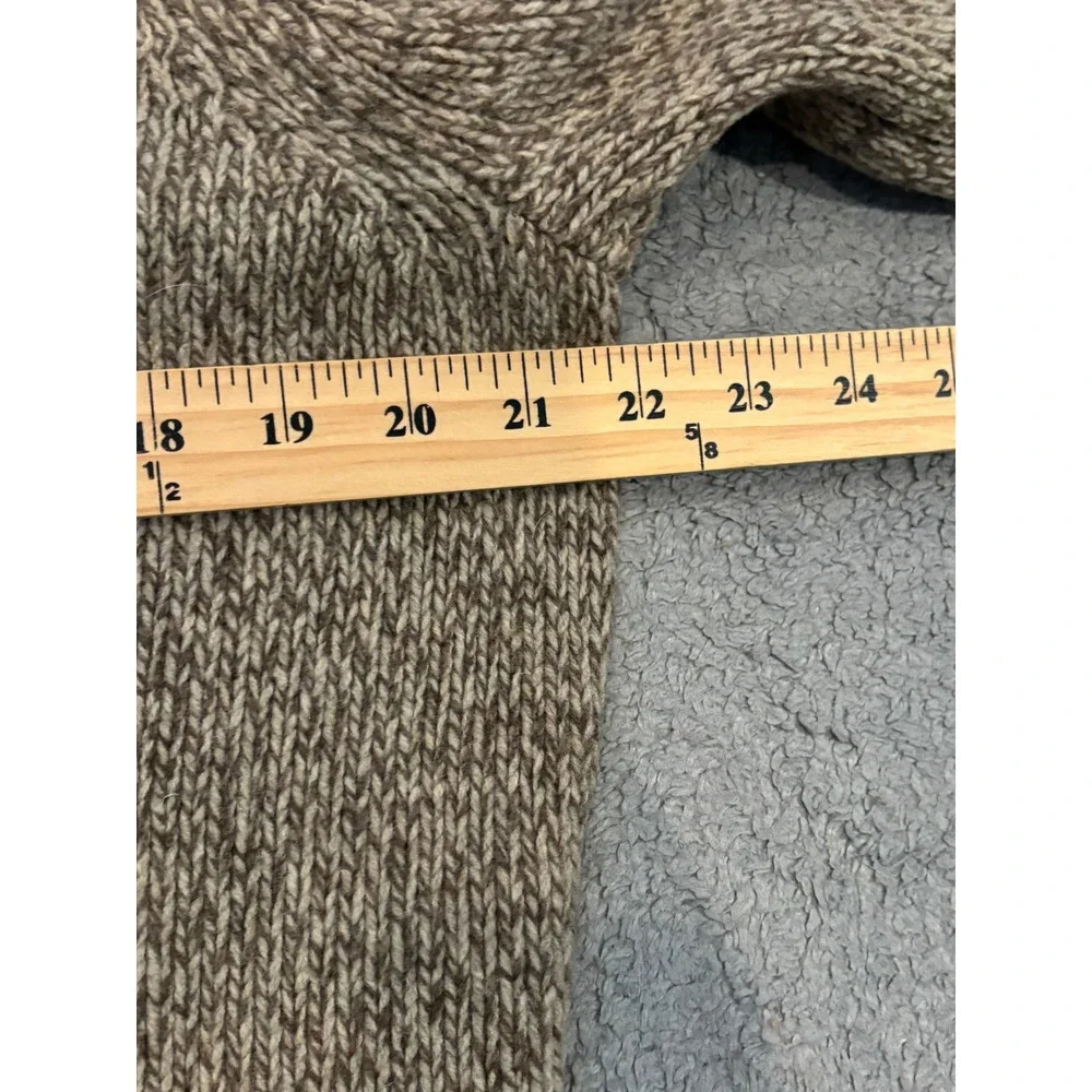 J.Crew Mens Lambswool Crewneck Sweater Marled Oatmeal Brown Size M RN77388